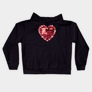 cute bear happy valentine's day Kids Hoodie